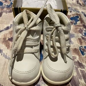Kids White Lace-Up Shoes